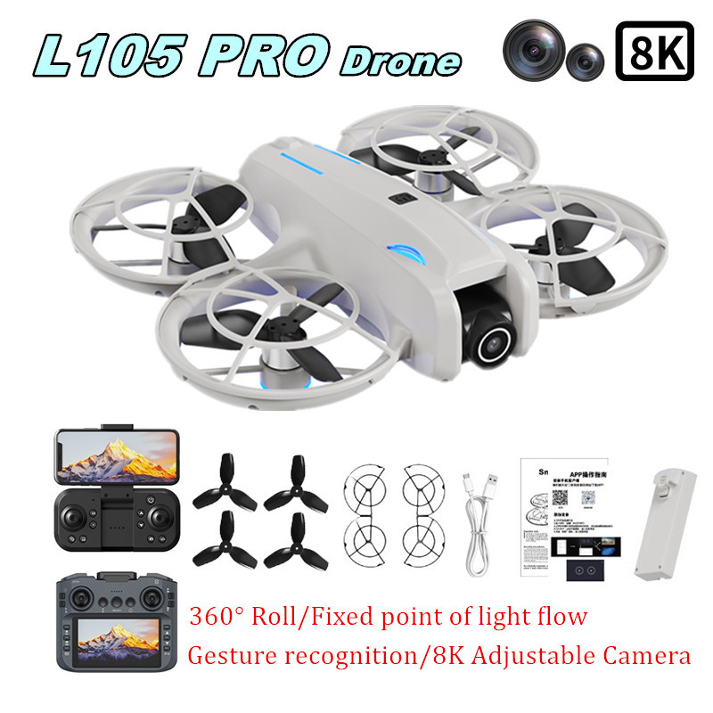 Drone Gimbal Brushless - Drone L105 PRO Duel avec objectif