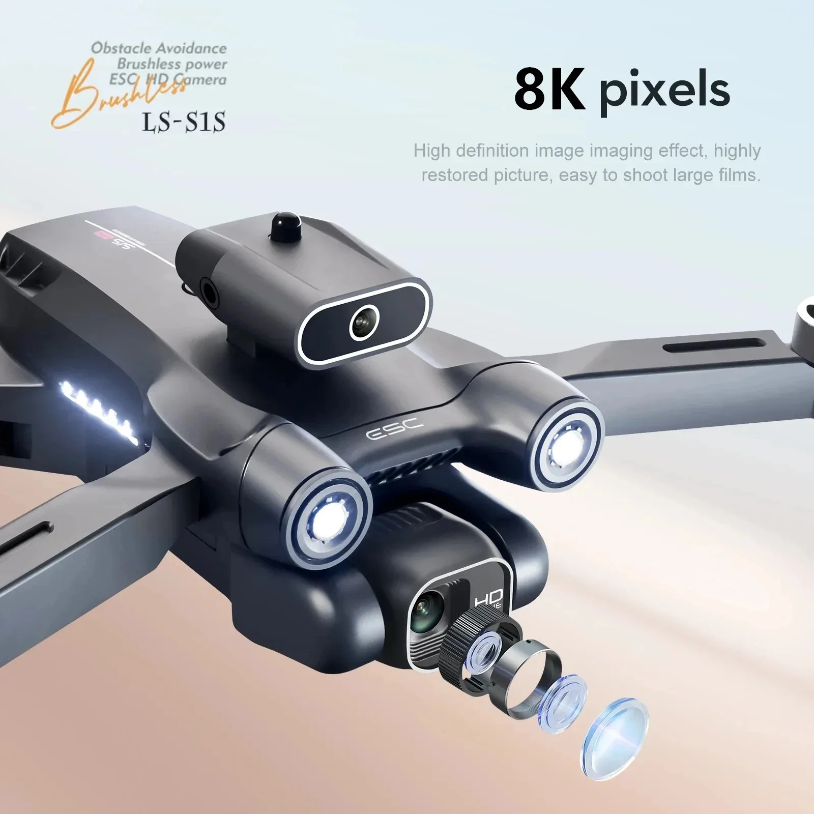 S1S 5G GPS Drone Caméra 8K, Mo - Drone Gimbal Brushless avis et prix