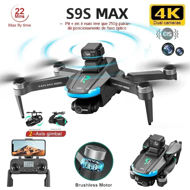 Nouveau S9S MAX MINI Drone 4K  - Drone Gimbal 2 Axis avis et prix
